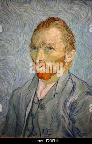 Autoportrait de Vincent van Gogh, Musée d'Orsay, Paris, France Banque D'Images
