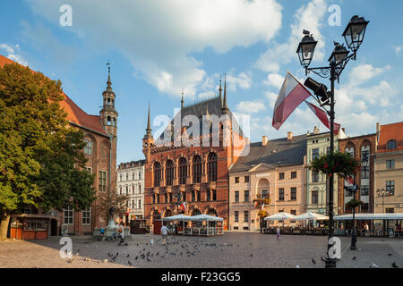 Après-midi d'été dans la vieille ville de Torun, kujawsko-pomorskie, Pologne. UNESCO World Heritage Site. Banque D'Images