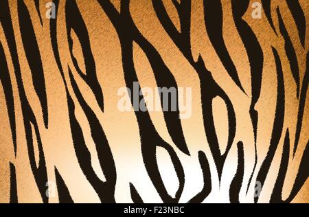 Vector illustration of Bengal Tiger Stripe pattern Illustration de Vecteur