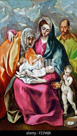 El Greco - la Sainte Famille avec sainte Anne Banque D'Images