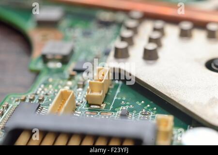 Radiateur de refroidissement sur la carte mère (CPU) Banque D'Images