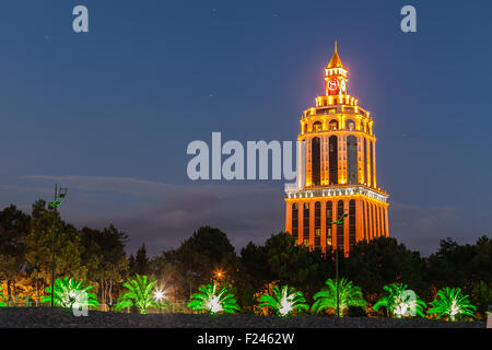 BATUMI, Géorgie, l'Adjarie - septembre 1, 2015 : boulevard de nuit à Batumi, Géorgie Banque D'Images