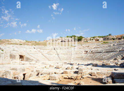 Théâtre grec Neapolis, de Syracuse en Sicile - Italie Banque D'Images