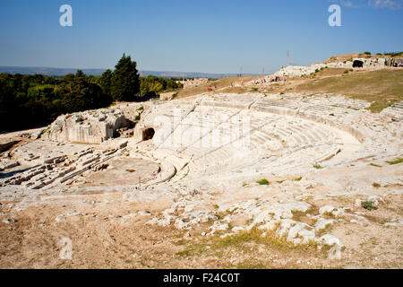 Théâtre grec Neapolis, de Syracuse en Sicile - Italie Banque D'Images