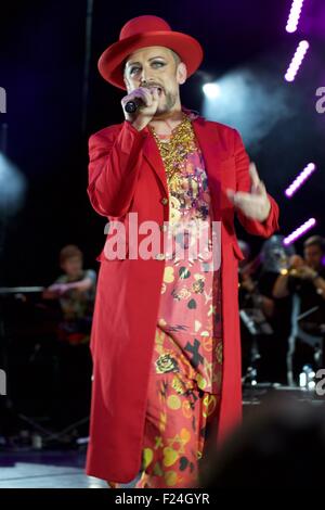 Boy George singer Culture Club 2015 d'Eventim Apollo Banque D'Images