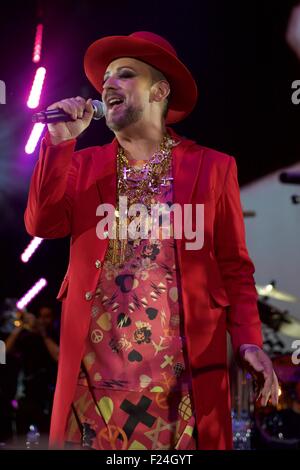 Boy George singer Culture Club 2015 d'Eventim Apollo Banque D'Images