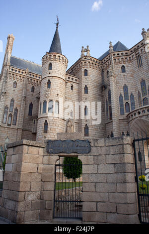 Le palais épiscopal, édifice moderniste à Astorga Banque D'Images