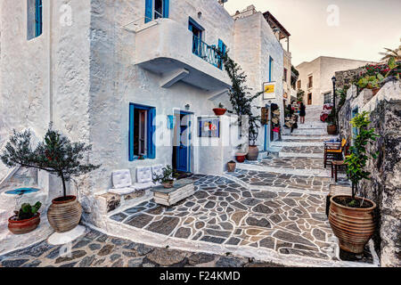 Le village traditionnel de Plaka à Milos, Grèce Banque D'Images