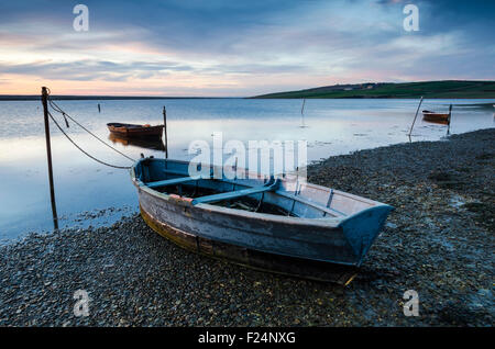 La flotte des bateaux à l'est près de Chickerell Weymouth Dorset, sur la côte jurassique, England, UK Banque D'Images