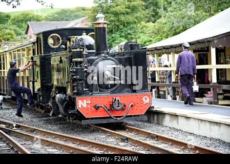 La vallée de fer de Rheidol (Gallois : Rheilffordd Rheidol mcg) est un 1 ft 11 3 1/4 po (603 mm) à voie étroite de chemin de fer à vapeur du patrimoine Banque D'Images