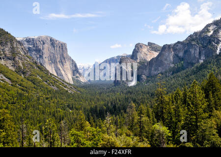 Vue des montagnes et des bois Banque D'Images