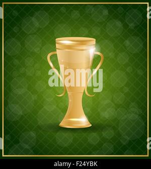 Golden Trophy Cup Illustration de Vecteur