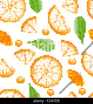 Seamless Texture avec des tranches d'Oranges Illustration de Vecteur