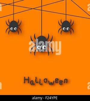 Des araignées et d'araignée pour Halloween Illustration de Vecteur