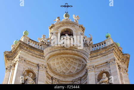 Basilique de la Collegiata à Catane, Italie Banque D'Images