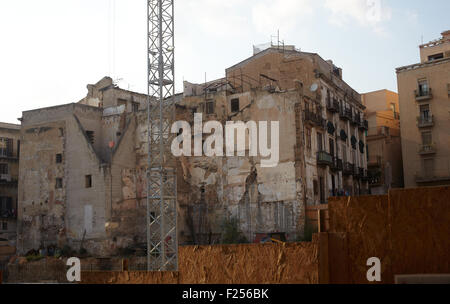 Maisons démolies à Palerme - Italie Banque D'Images