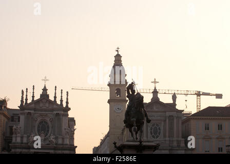 Piazza San Carlo place royale à Turin, Italie Banque D'Images