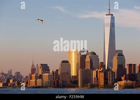 United States, New York, croisière autour de l'île de Manhattan, le One World Trade Center Banque D'Images