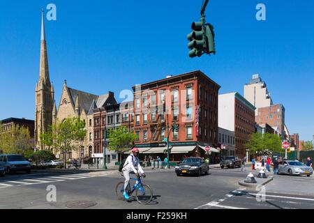 United States, New York, Manhattan, Harlem, Malcolm X Boulevard, Lenox Avenue Banque D'Images