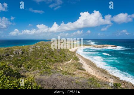 La France, la Guadeloupe (French West Indies), la Grande Terre, Saint Franτois, Pointe des Châteaux est une péninsule à l'extrémité orientale de l'île Banque D'Images