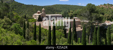 France, Aude, Narbonne, Abbaye de Fontfroide Banque D'Images