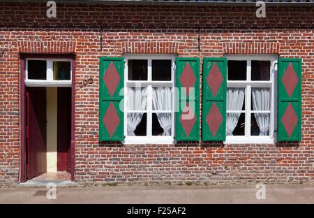 France, Nord, Terdeghem, maison typique de la Flandre Banque D'Images