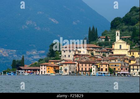 L'Italie, la Lombardie, le lac d'Iseo, l'île de Monte Isola Banque D'Images