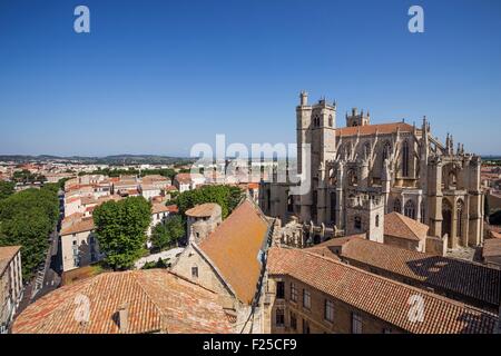 France, Aude, Narbonne, Saint Just et saint Pasteur cathédrale Banque D'Images