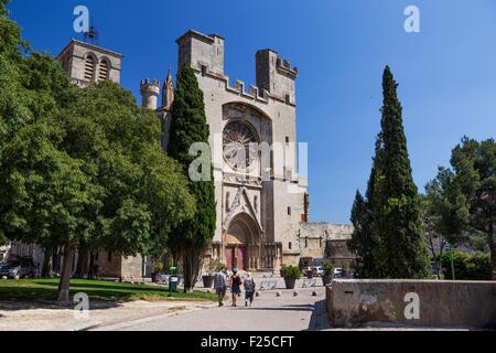 La France, l'Hérault, Béziers, la Cathédrale Saint Nazaire Banque D'Images