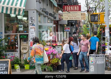 United States, New York, Brooklyn, Williamsburg, quartier Bedford Avenue, fleuriste Banque D'Images