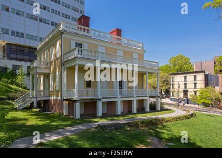 United States, New York, Manhattan, Harlem, Hamilton Heights, Sugar Hill dsitrict, Hamilton Grange National Memorial, de style fédéral maison historique, ancienne maison d'Alexander Hamilton terminée en 1802 Banque D'Images