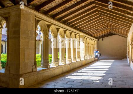 La France, de la Loire, Charlieu, Saint Fortunatus' Abbaye, cloître, Brionnais Banque D'Images