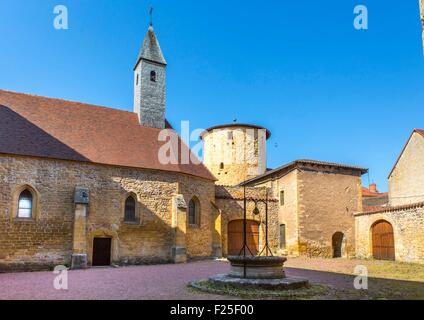 La France, de la Loire, Charlieu, Saint Fortunatus' Abbaye, Philippe Auguste, la tour du moulin Banque D'Images