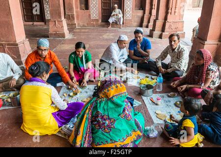 L'Inde, Uttar Pradesh State, Fatehpur Sikri, inscrite au Patrimoine Mondial de l'UNESCO, construite pendant la seconde moitié du 16ème siècle par l'empereur Akbar, Fatehpur Sikri (la ville de la Victoire) est la capitale de l'Empire moghol pour seulement quelques 10 ans Banque D'Images