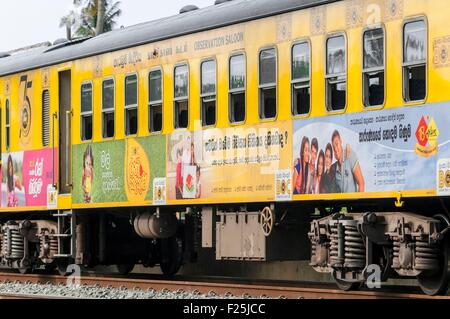 Sri Lanka, Province du Nord, la région de Jaffna, le train en gare de Colombo Banque D'Images