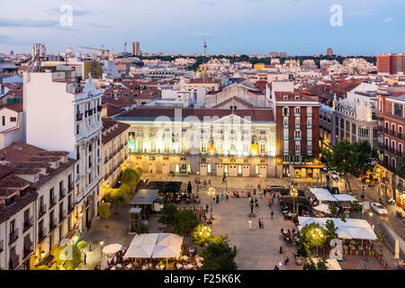 Espagne, Madrid, le quartier de las Huertas, Plaza Santa Ana Banque D'Images