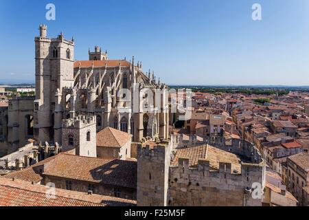 France, Aude, Narbonne, Saint Just et saint Pasteur cathédrale Banque D'Images