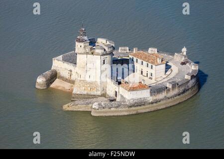 En France, en Charente Maritime, Bourcefranc le Chapus, le fort Louvois (vue aérienne) Banque D'Images