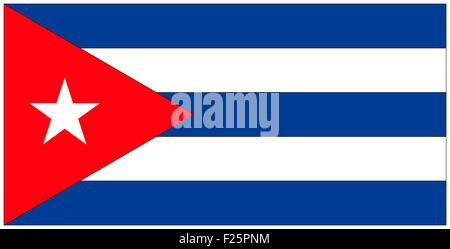 Fahne : Kuba/ Drapeau : Cuba. Banque D'Images