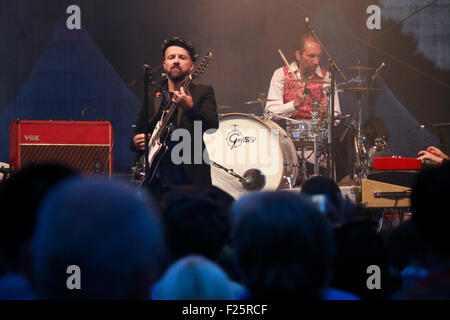 Auftritt der Band 'Shantel et le Bucovina Club Orkestar" Franzoesiches - Deutsch Fest vor dem Brandenburger Tor, 11. Juli 2015 Banque D'Images