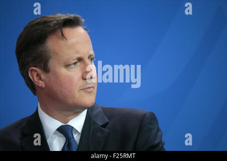 David Cameron - Treffen der dt. Bundeskanzlerin mit dem britischen Premierminister, Bundeskanzleramt, 29. Mai 2015, Berlin. Banque D'Images