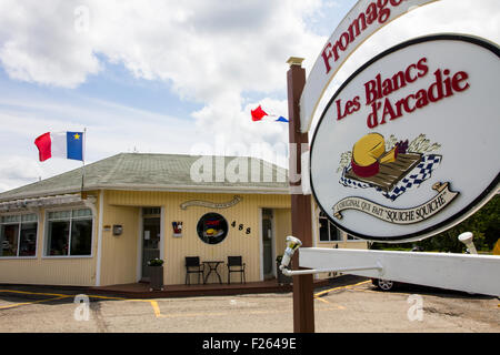 Fromage d'inspiration française (1720-1767) est la spécialité de Les Blancs d'Arcadie à Caraquet, Nouveau-Brunswick, Canada. Banque D'Images