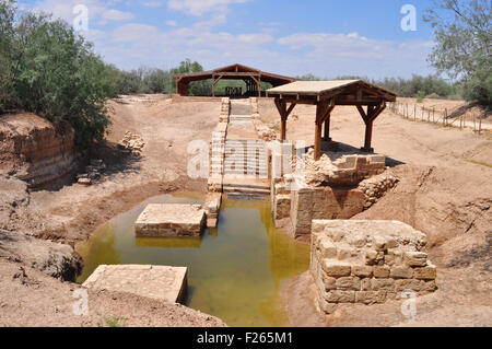 Le site du baptême à Béthanie, au-delà du Jourdain où Jésus Christ a été baptisé par Jean le Baptiste, Jordanie Banque D'Images