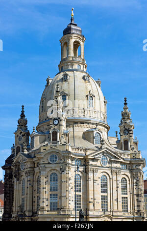 Dresdner reconstruit célèbre église Notre Dame Banque D'Images