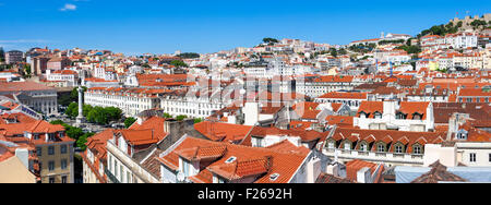 Vue aérienne panoramique de Lisbonne, Portugal Banque D'Images