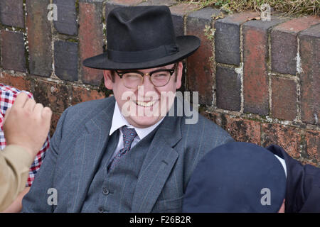 Stoke Bruerne, Northamptonshire, Angleterre. 12 Septembre, 2015. Village en guerre des années 40, re-enactment. Crédit : Scott Carruthers/Alamy Live News Banque D'Images