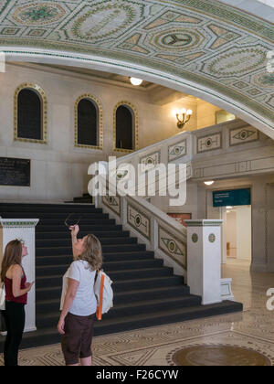 Centre culturel de Chicago, l'une des attractions les plus visitées à Chicago en Illinois. Banque D'Images