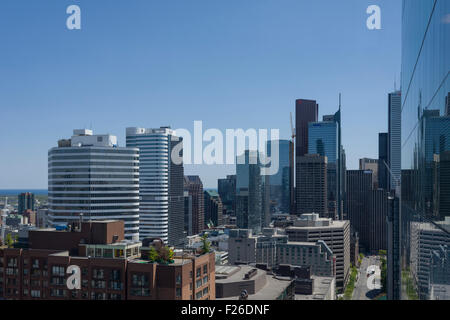 Vue sur le toit de Toronto Skyline. Banque D'Images