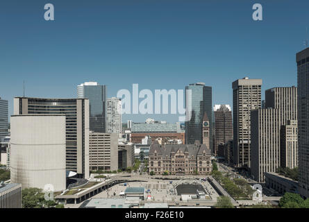 Vue sur le toit de Toronto Skyline. Banque D'Images