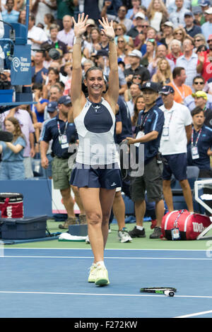 Flavvia Pennetta (ITA) vainqueur lors de la finale des femmes à l'US Open de Tennis 2015 Banque D'Images